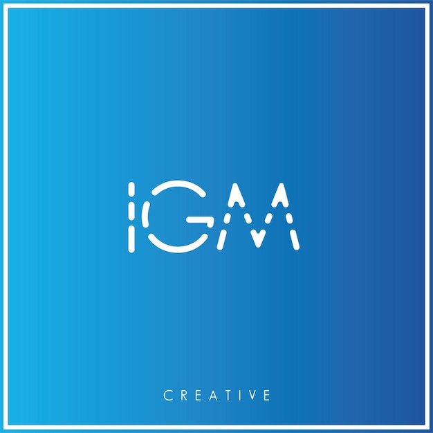 Vecteur igm premium vector latter logo design logo créatif illustration vectorielle logo créatif monogramme