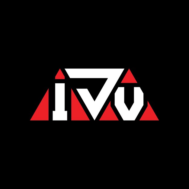 IJV triangle lettre logo conception avec forme de triangle IJV design de logo triangle monogramme IJV modèle de logo vectoriel triangle avec couleur rouge IJV logo triangulaire Simple élégant et luxueux Logo IJV