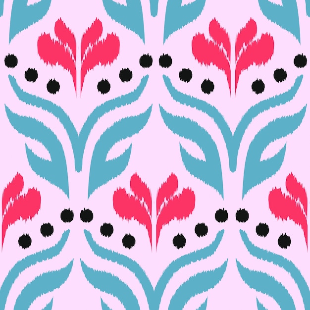 Vecteur ikat seamless pattern design pour le tissu.