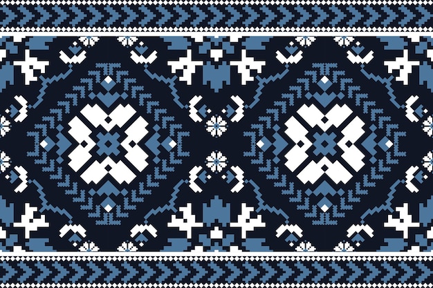 Ikat Traditionnel Et Motif Ethnique Sans Couture Avec Fond Tribal Géométrique