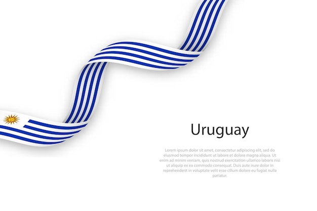 Il Agite Un Ruban Avec Le Drapeau De L'uruguay.