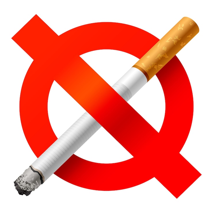 Vecteur il n'y a pas de fumeur vector sign illustration design 4