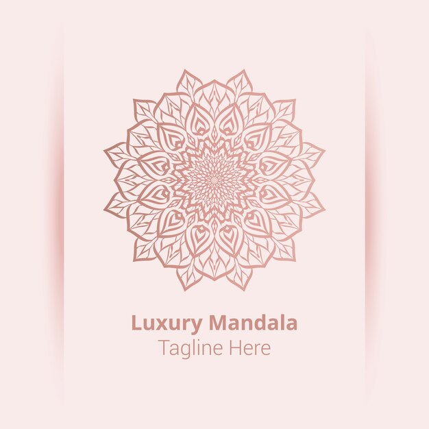 Il S'agit De Fond De Logo De Mandala Ornemental De Luxe, Style Arabesque.