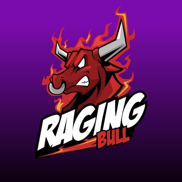 Vecteur il s'agit d'une mascotte de l'équipe rag bull esport.