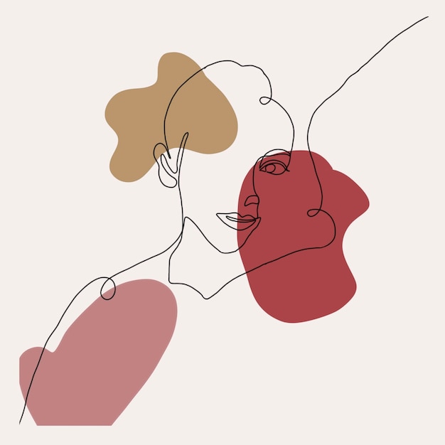 Vecteur il y a un dessin d'une femme avec un chapeau rouge.