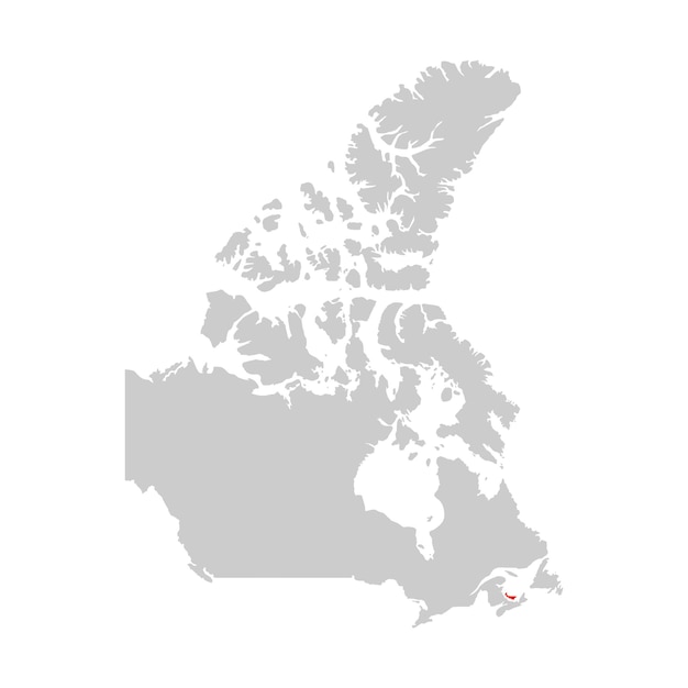 L'île-du-prince-édouard Mise En évidence Sur La Carte Du Canada