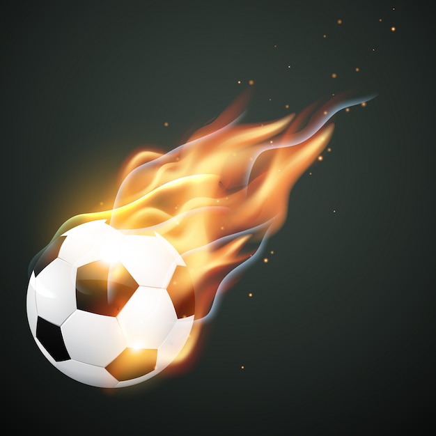 illlustration de football brûlant