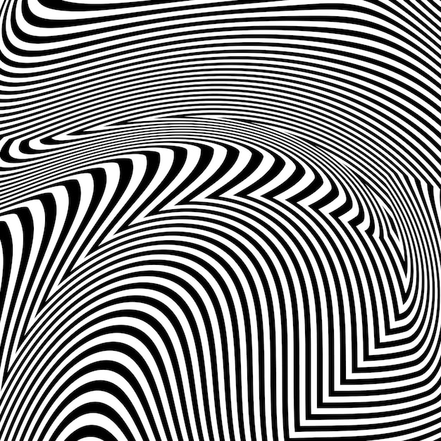 Illusion d'optique abstraite. Fond en spirale incurvée