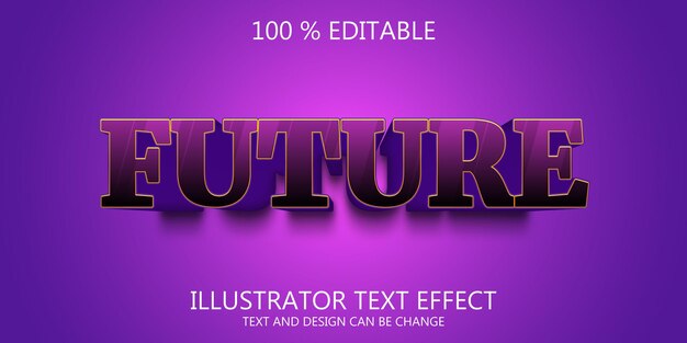 Illustrateur d'effet de texte futur