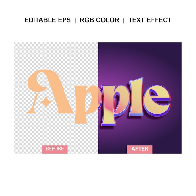 Illustrateur d'effets de texte Apple