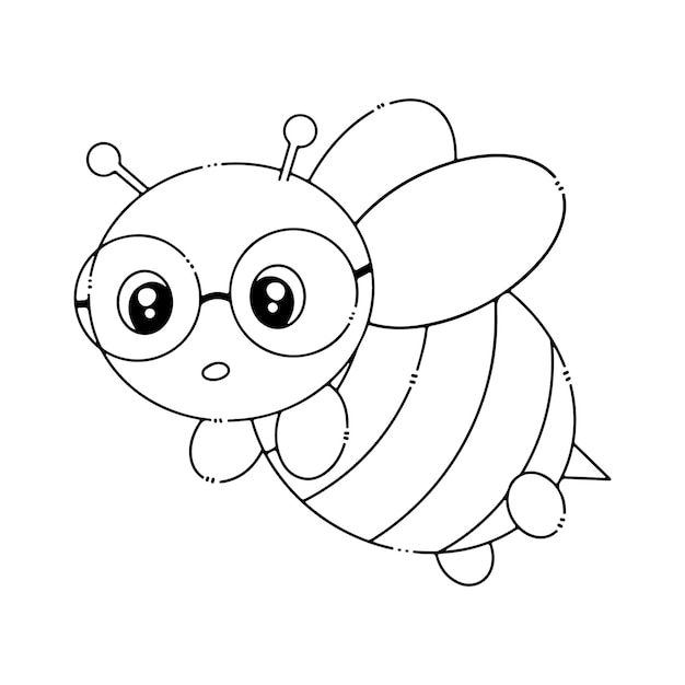 illustrateur d'œuvres d'art et dessin de T-shirts personnage mignon ligne d'abeille volante art
