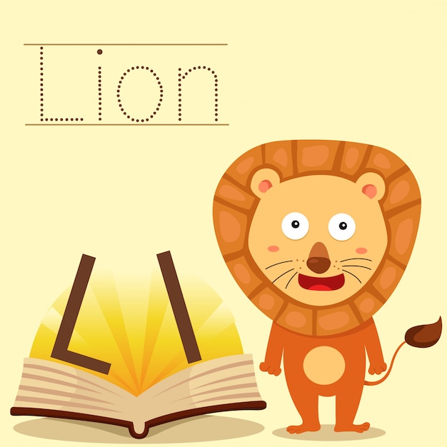 Illustrateur De L Pour Le Vocabulaire Du Lion