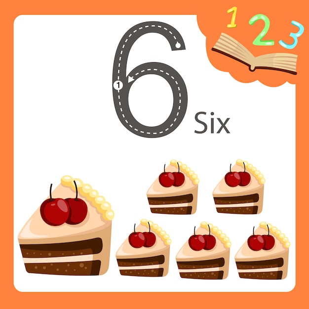 Illustrateur De Six Gateaux