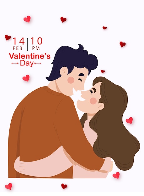 Illustrateur Vectoriel De Couple De Valentine