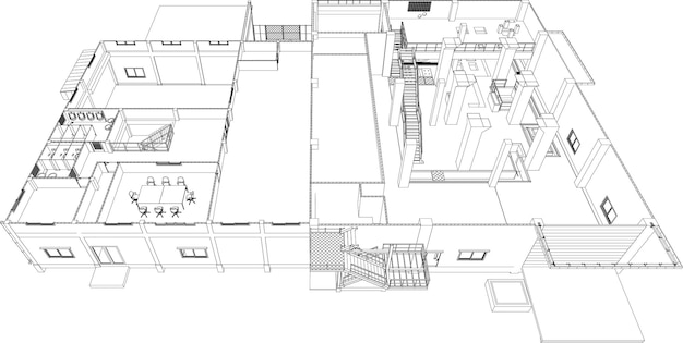 Illustration 3d D'un Bâtiment Industriel