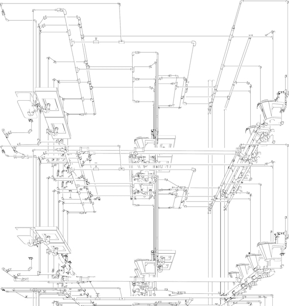 Illustration 3d Du Projet De Construction