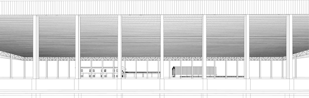 Vecteur illustration 3d du projet de construction