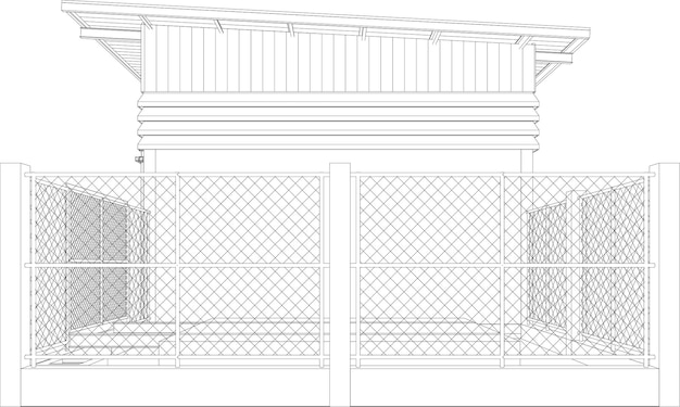 Vecteur illustration 3d du projet de construction