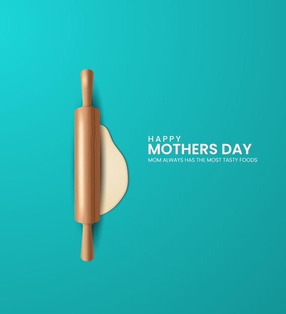 Illustration 3D de la fête des mères heureuse