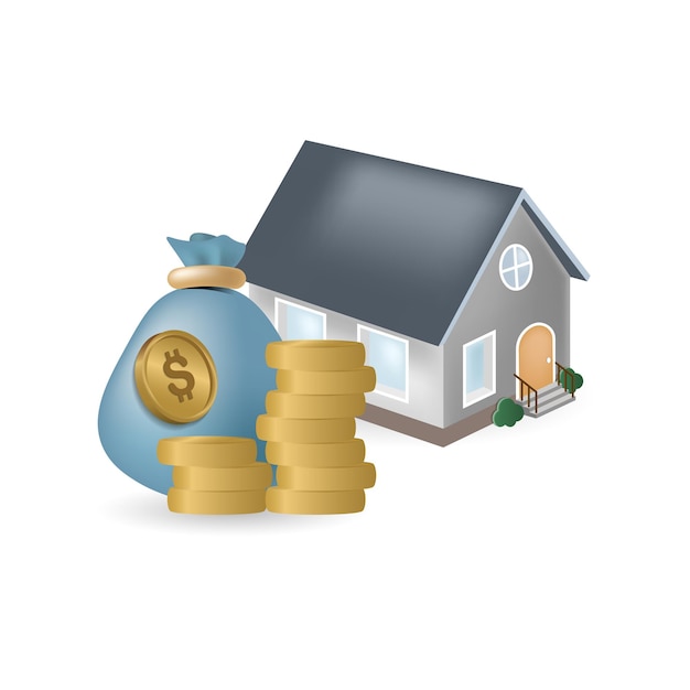 Illustration 3d de l'icône de richesse de la collection bancaire Icône Creative Wealth 3d pour les modèles de conception de sites Web, infographies et plus encore