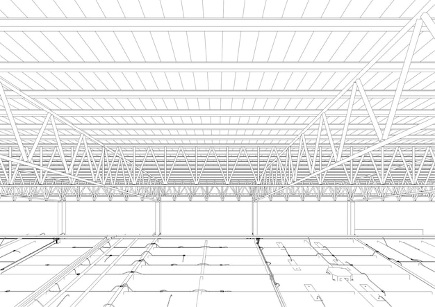 Illustration 3d De La Structure Du Bâtiment