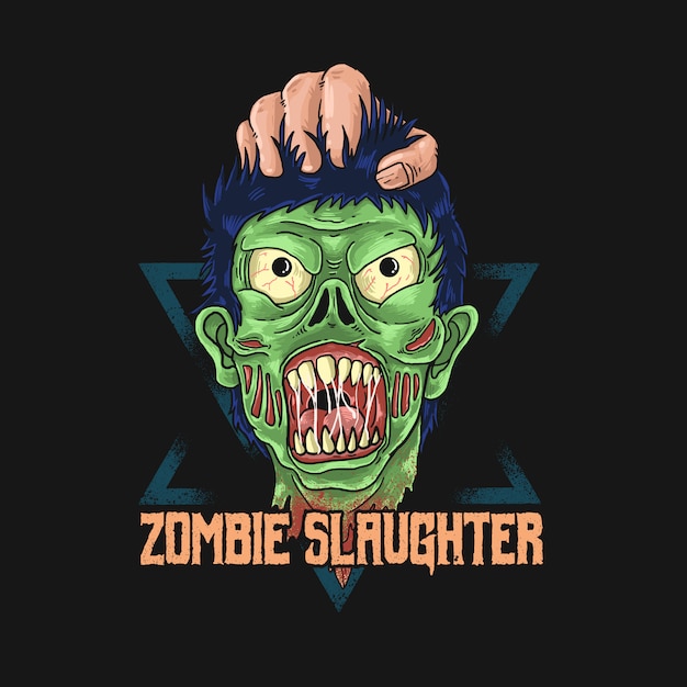 Vecteur illustration d'abattage de zombies