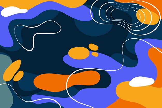 Illustration abstraite design plat dans des couleurs vives