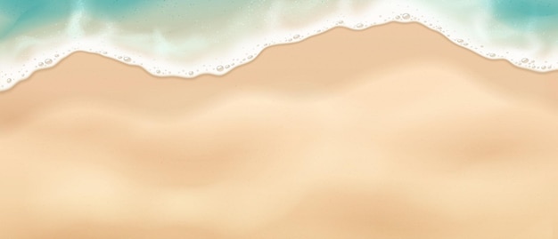 Illustration abstraite des vagues de la plage rencontrant la côte sablonneuse