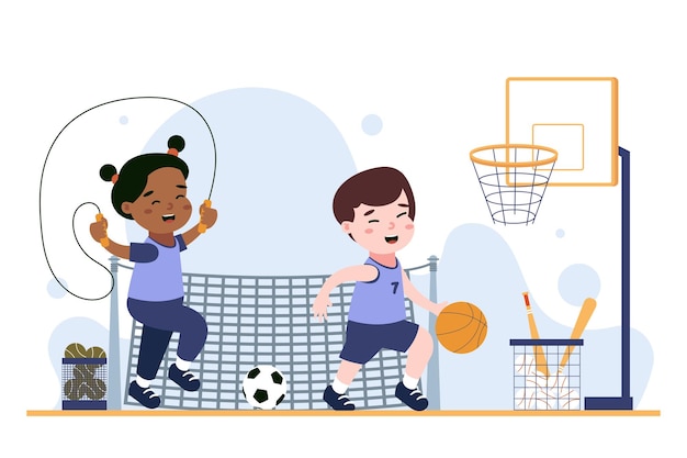 Illustration d'une activité sportive pour enfants