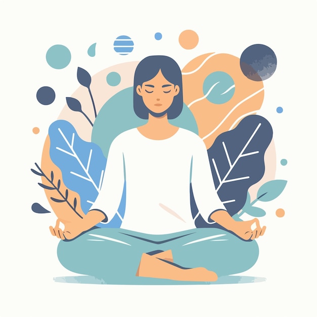 illustration d'un adolescent assis et relaxant Conçu en utilisant un style de conception plat