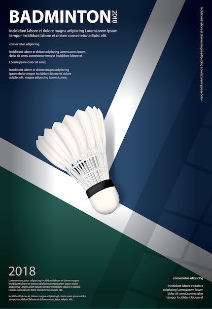 Illustration De L'affiche Du Championnat De Badminton