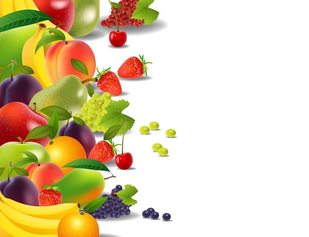 Illustration d'un aliment sain à base de fruits et de légumes
