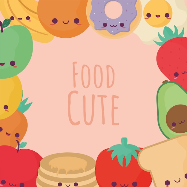 Illustration D'aliments Mignons