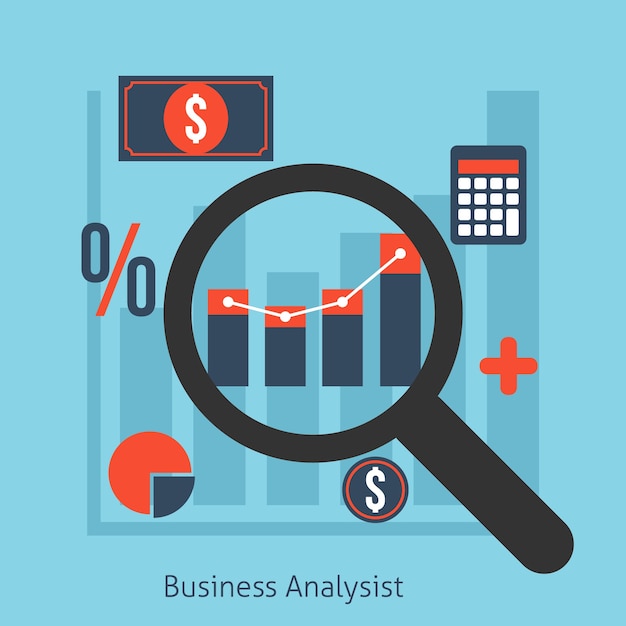 Vecteur illustration de l'analyste d'affaires