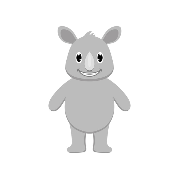 Illustration D'animal Bébé Mignon Rhinocéros