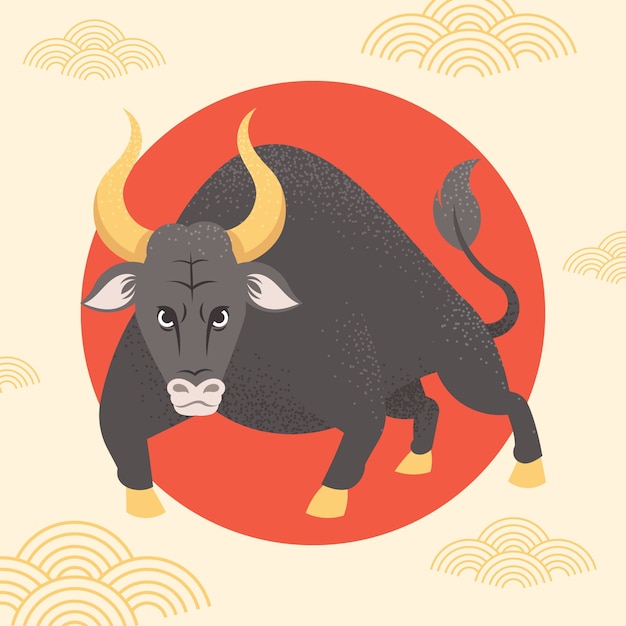 Vecteur illustration d'animaux du zodiaque chinois dessinés à la main