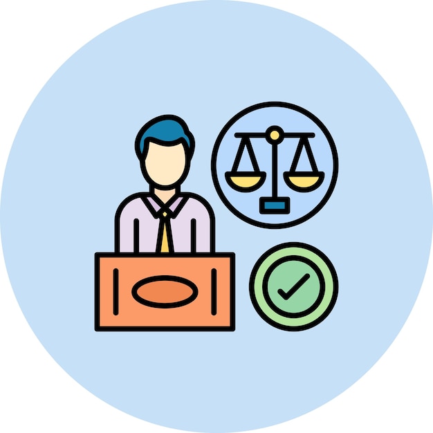 Illustration de l'apparence plate du tribunal