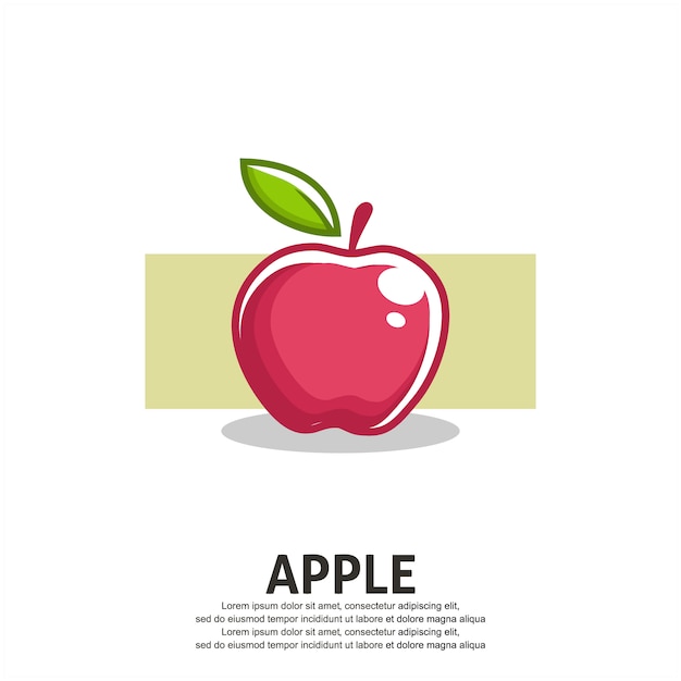 Vecteur illustration apple au design plat