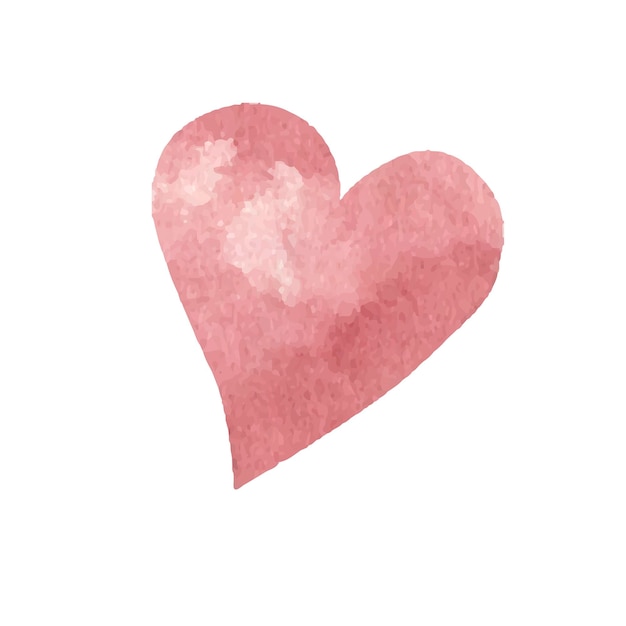 Illustration aquarelle de coeur pour les enfants
