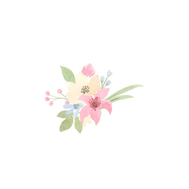 Illustration aquarelle de fleurs pour les enfants