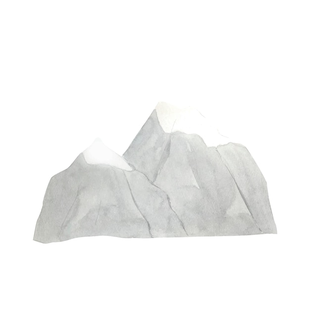 Illustration aquarelle de montagne pour les enfants