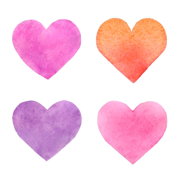 Illustration aquarelle peinte à la main de coeur percé. Amour et romantisme. Clipart de la Saint-Valentin