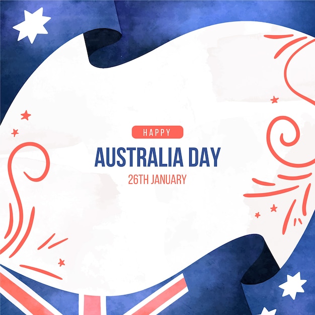 Illustration à L'aquarelle Pour La Fête Nationale Australienne