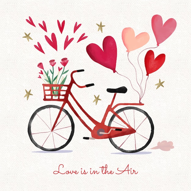 Illustration Aquarelle De La Saint-valentin