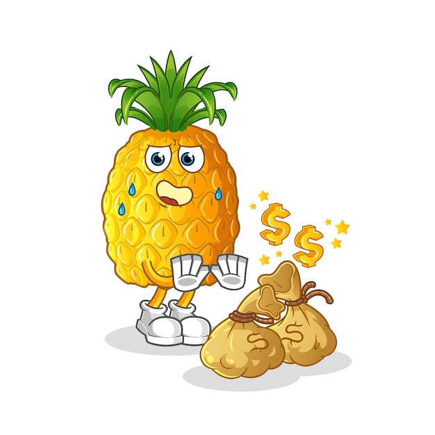 Illustration De L'argent De Refuser L'ananas