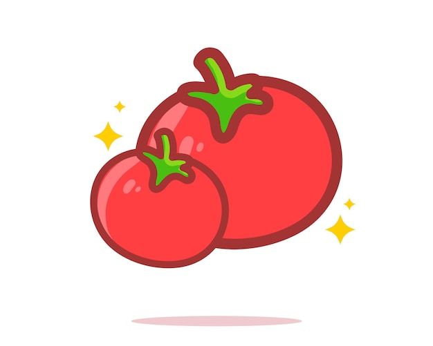 Illustration D'art De Dessin Animé Dessiné à La Main De Tomate
