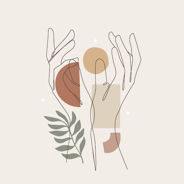 Illustration d'art d'une ligne dessinée à la main
