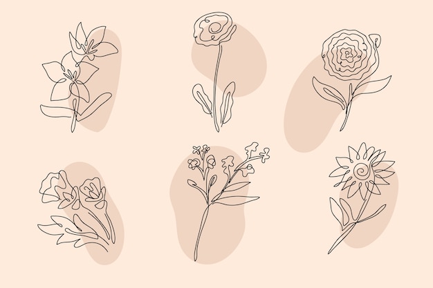 Illustration d'art une ligne dessinée à la main
