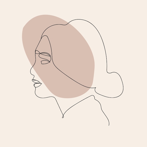 Illustration d'art une ligne dessinée à la main