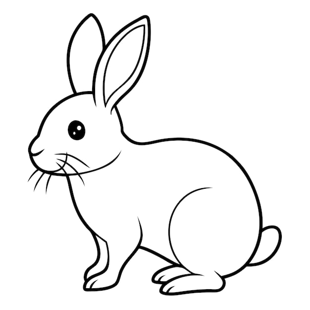 Illustration de l'art de la ligne du lapin